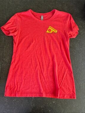 Tee Public L Red Pizza Pocket Tee Super Soft
